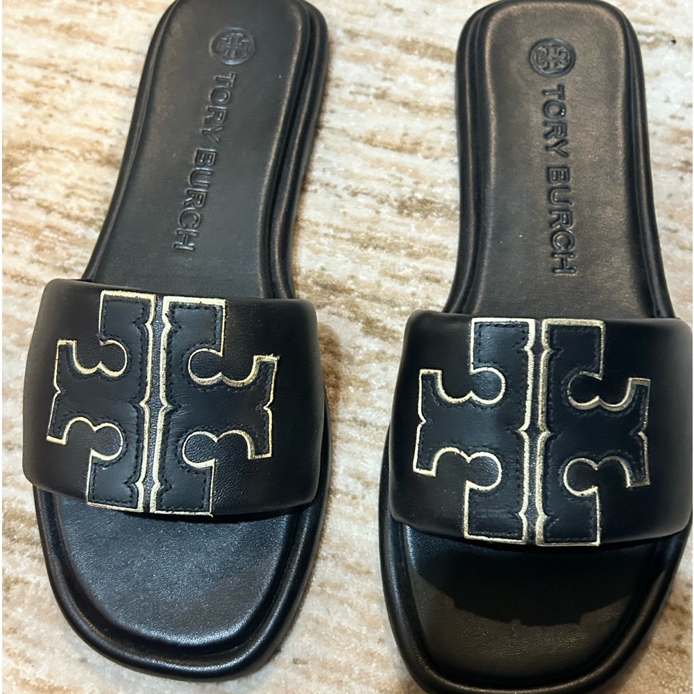 Tory Burch Size 8 Double T Sport Slide